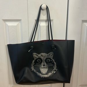 RARE Coach raccoon leather shopper tote